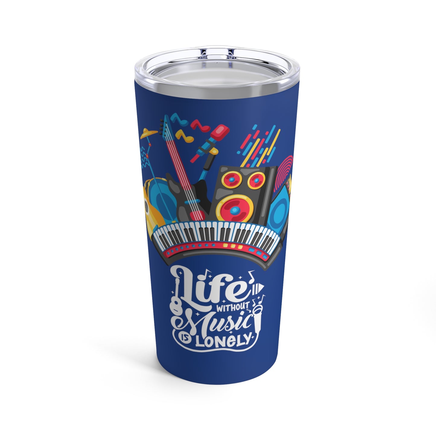 Dark Blue Tumbler for Music Lovers 20oz