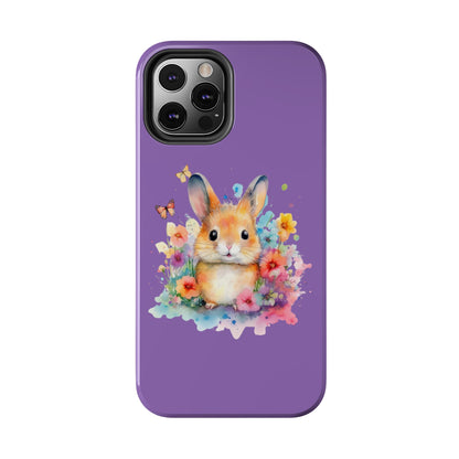 Light Purple Tough Phone Cases Rabbit Design