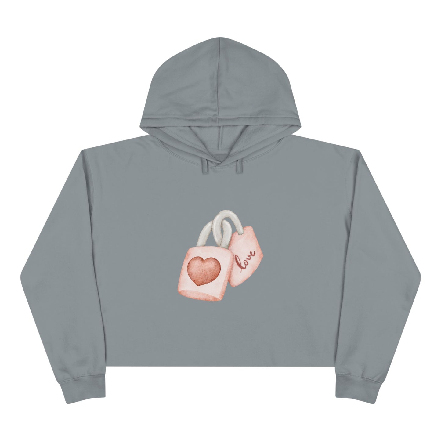 Crop Hoodie - Valentine's Day Gift for Her - Key of My Heart