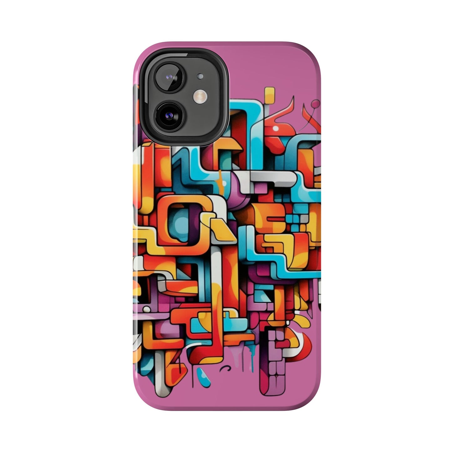 Pink Tough Phone Cases - Graffiti Design