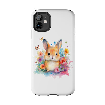 White Tough Phone Cases Rabbit Design