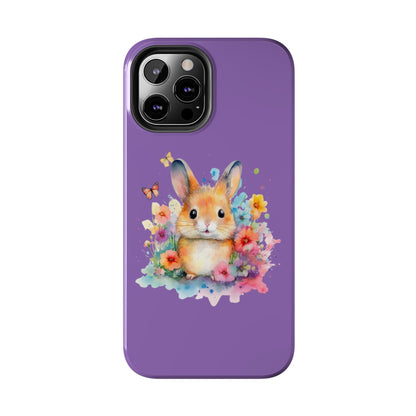 Light Purple Tough Phone Cases Rabbit Design