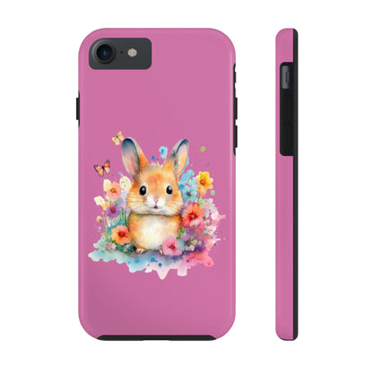 Like Pink Tough Phone Cases Rabbit Design