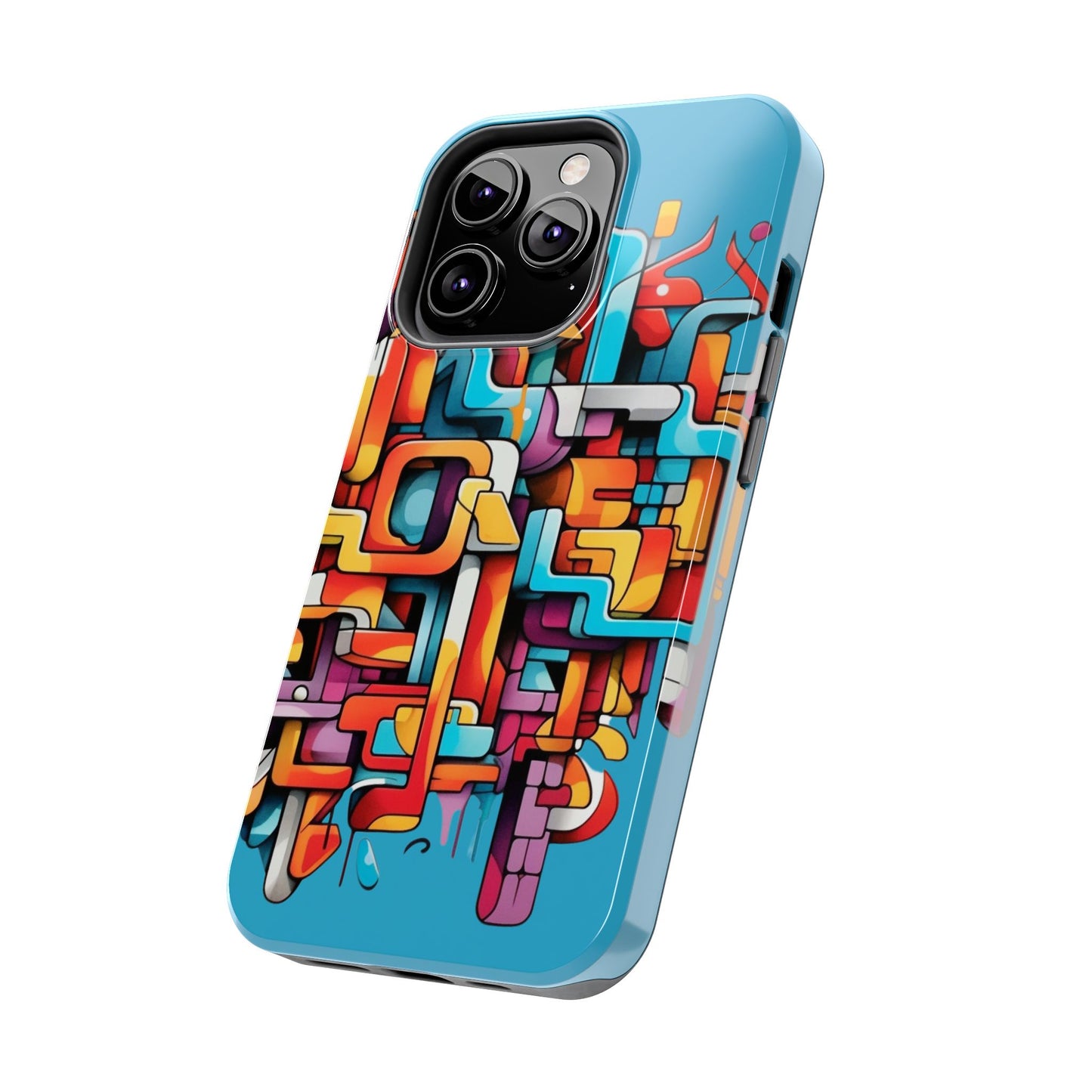 Blue Tough Phone Cases - Graffiti Design