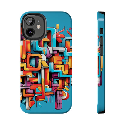 Blue Tough Phone Cases - Graffiti Design