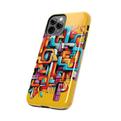 Yellow Tough Phone Cases - Graffiti Design