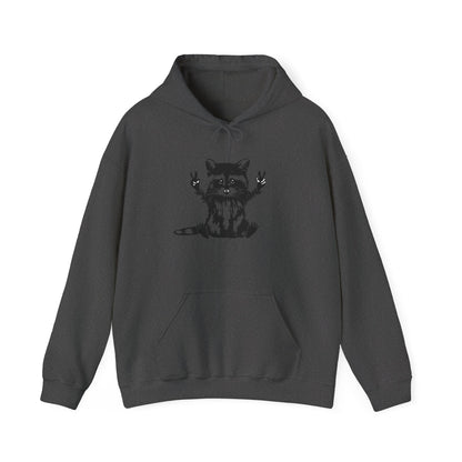 Women's Yellow Raccoon Graphic Hoodie – Soft Cotton Blend Pullover Sweatshirt