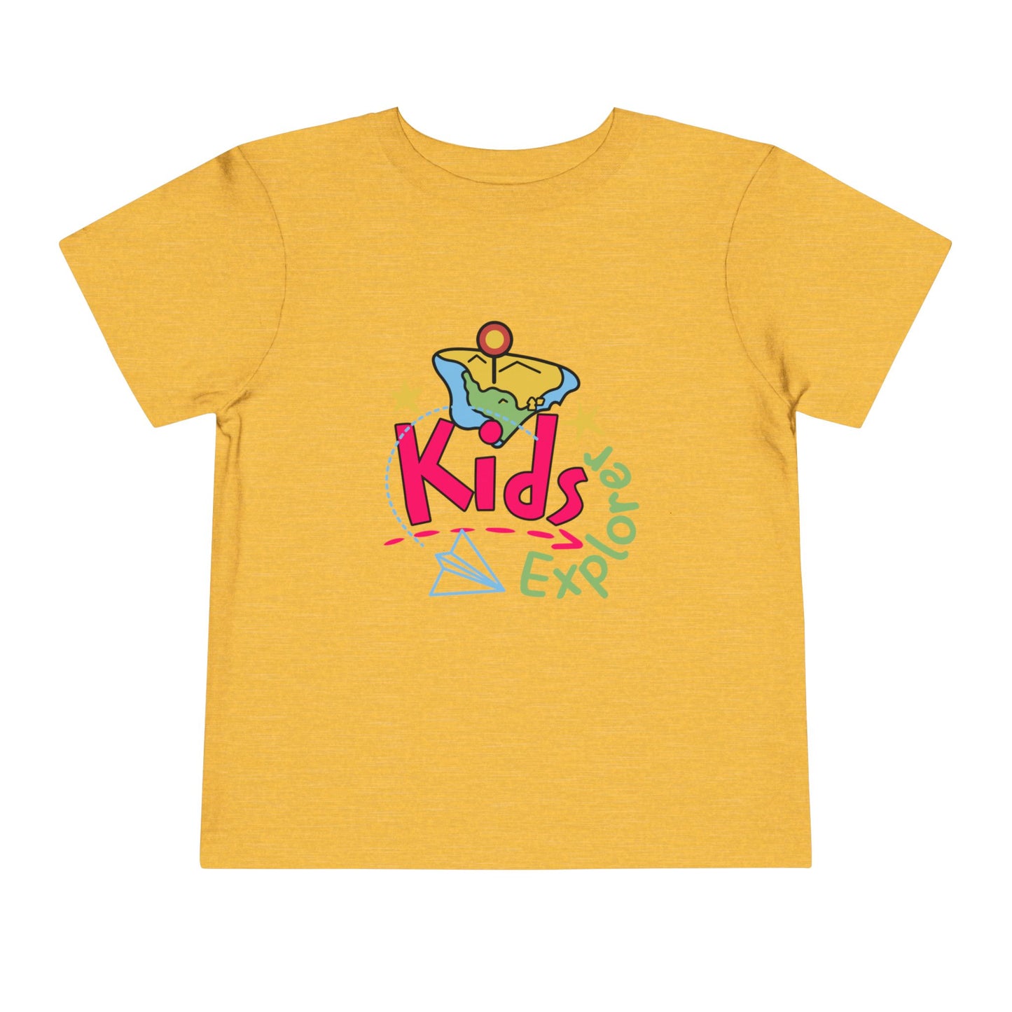 Kids Explore Toddler Tee — Colorful Adventure Graphic T-Shirt for Curious Little Explorers