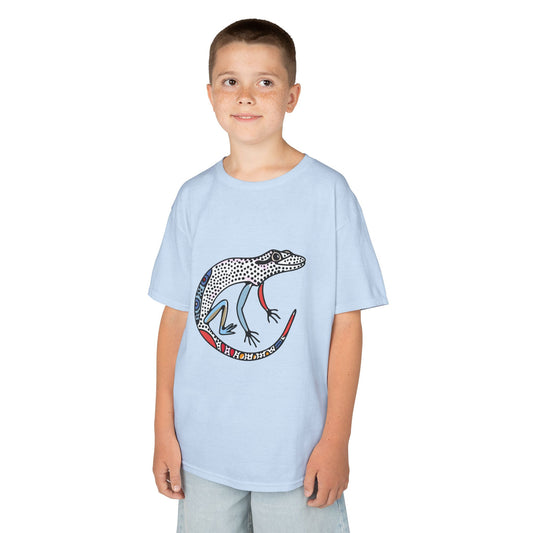 Kids Lizard Graphic Tee — Colorful Patterned Chameleon Shirt