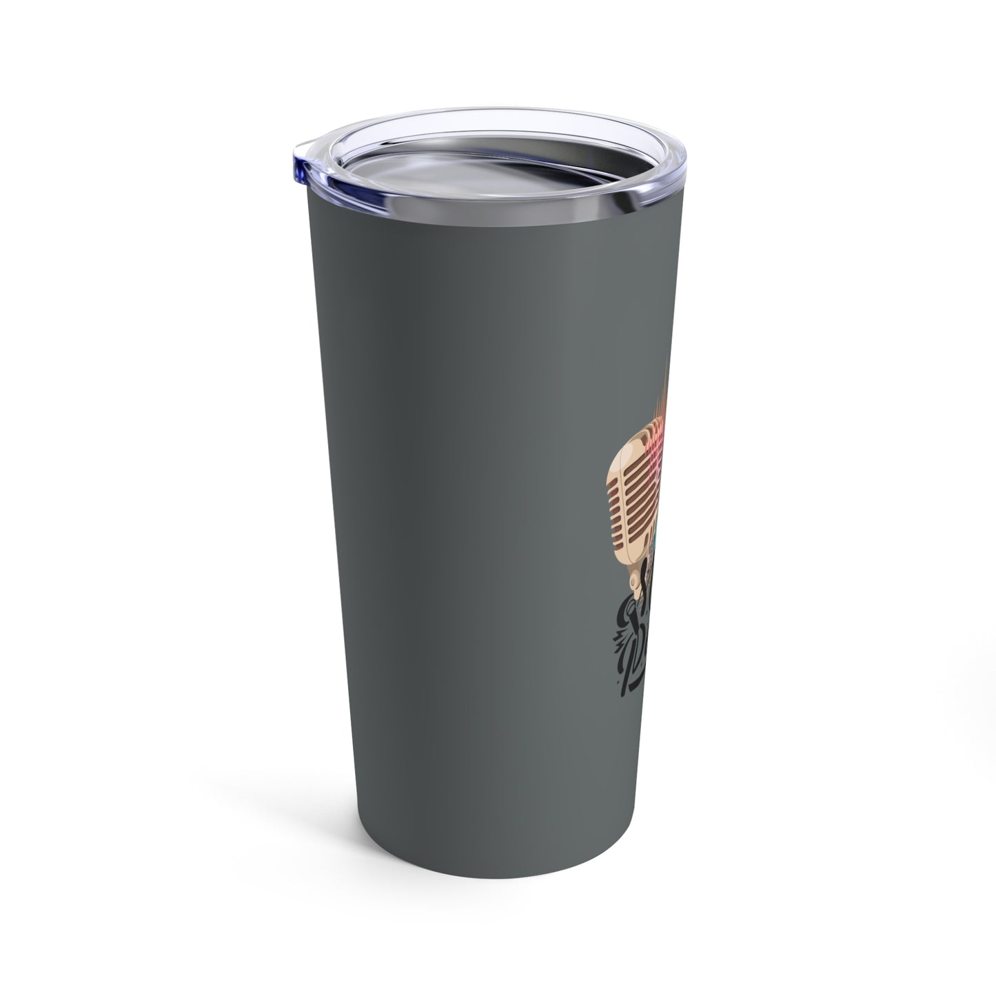 Dark Gray Camping Tumbler 20oz