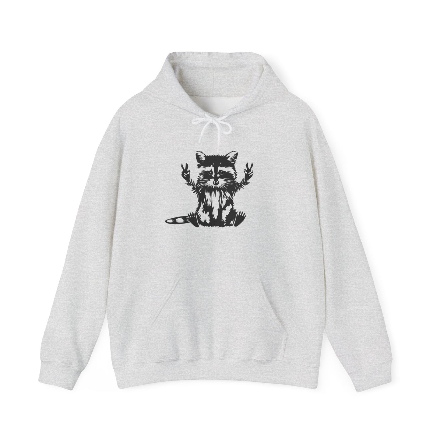Women's Yellow Raccoon Graphic Hoodie – Soft Cotton Blend Pullover Sweatshirt