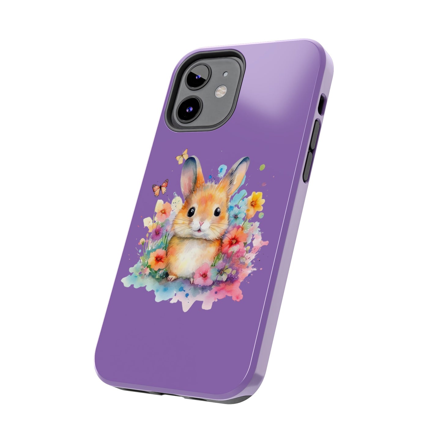 Light Purple Tough Phone Cases Rabbit Design