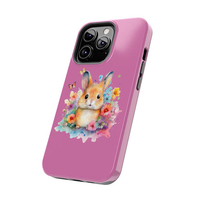 Like Pink Tough Phone Cases Rabbit Design