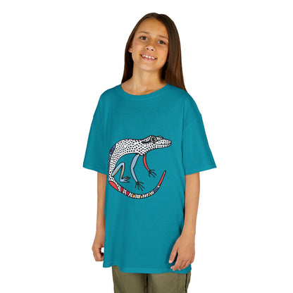 Kids Lizard Graphic Tee — Colorful Patterned Chameleon Shirt