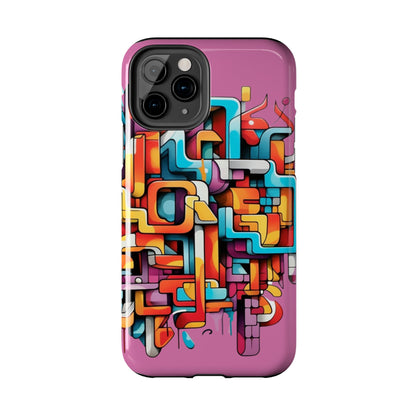 Pink Tough Phone Cases - Graffiti Design