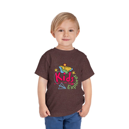 Kids Explore Toddler Tee — Colorful Adventure Graphic T-Shirt for Curious Little Explorers