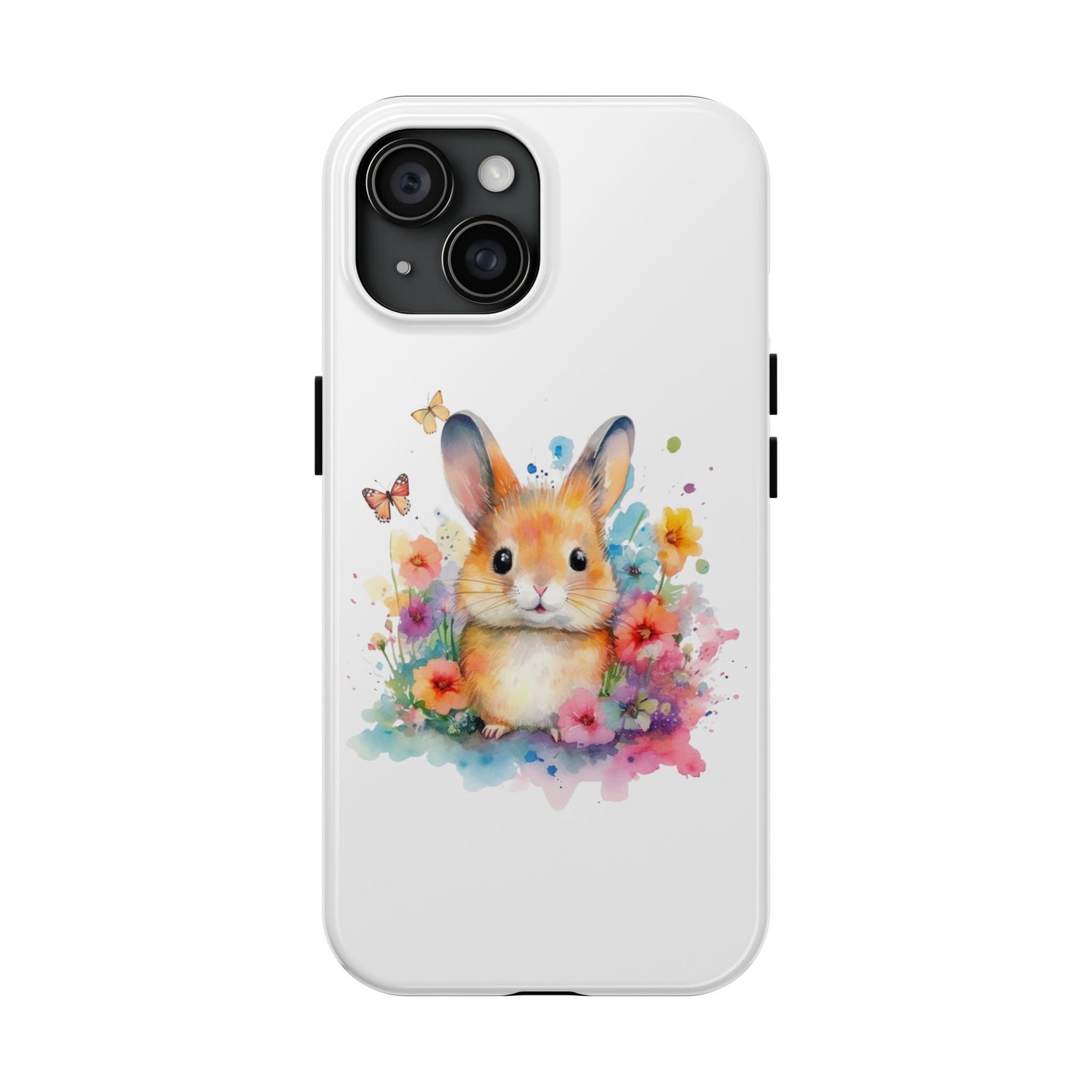 White Tough Phone Cases Rabbit Design