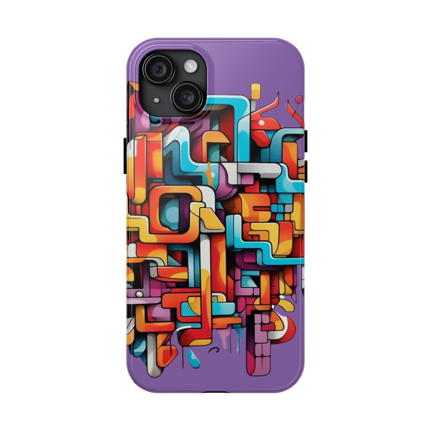 Light Purple Tough Phone Cases - Graffiti Design