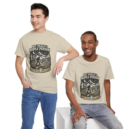 Men’s Funny Hiking T Shirt – Not Really a People Person Anti Social Hike Club Tee