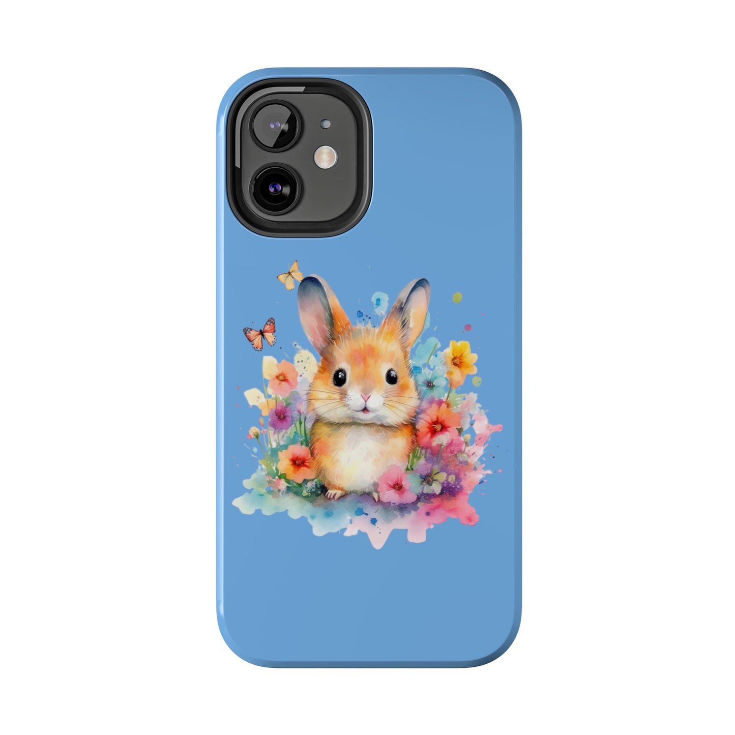 Light Blue Tough Phone Cases Rabbit Design