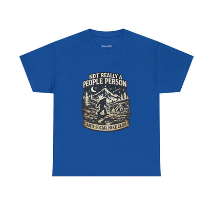 Men’s Funny Hiking T Shirt – Not Really a People Person Anti Social Hike Club Tee