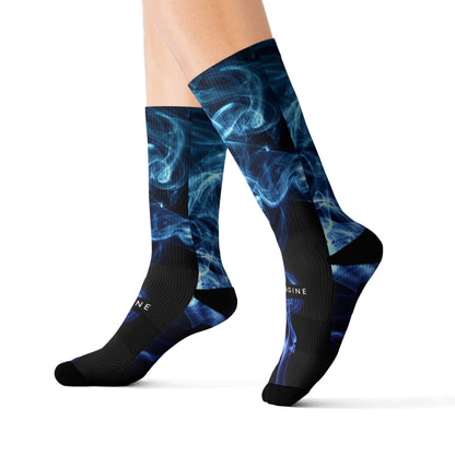 Blue Dark Socks - Sublimation