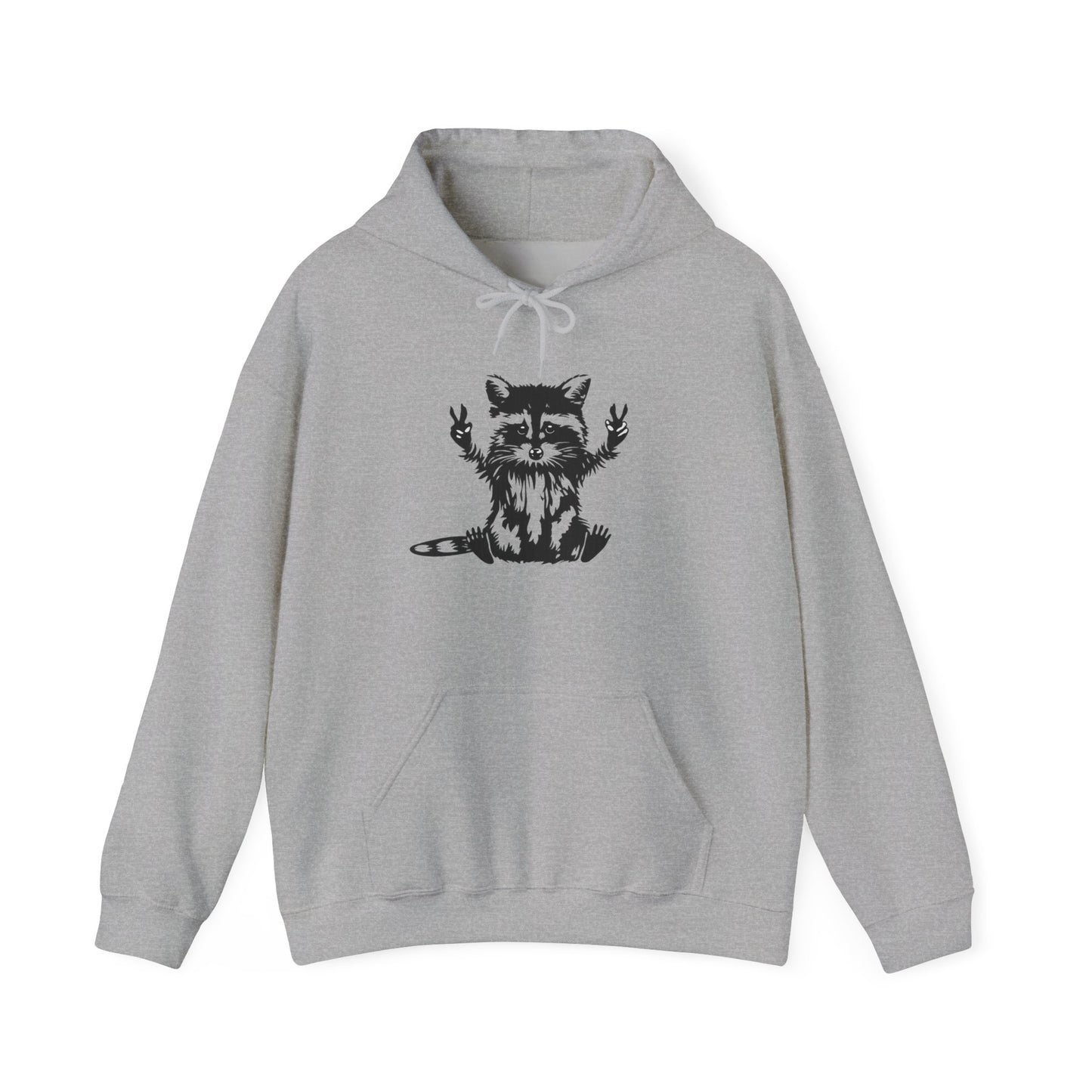 Women's Yellow Raccoon Graphic Hoodie – Soft Cotton Blend Pullover Sweatshirt