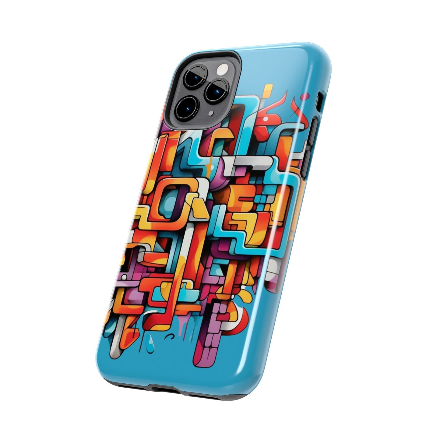 Blue Tough Phone Cases - Graffiti Design