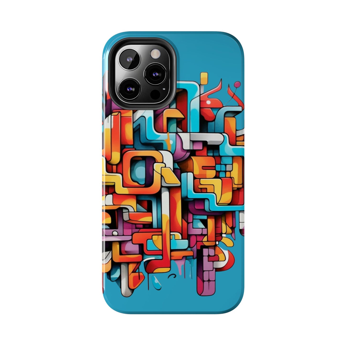 Blue Tough Phone Cases - Graffiti Design