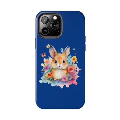 Dark Blue Tough Phone Cases Rabbit Design