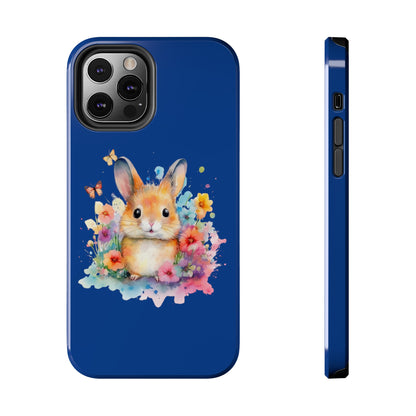 Dark Blue Tough Phone Cases Rabbit Design