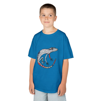 Kids Lizard Graphic Tee — Colorful Patterned Chameleon Shirt