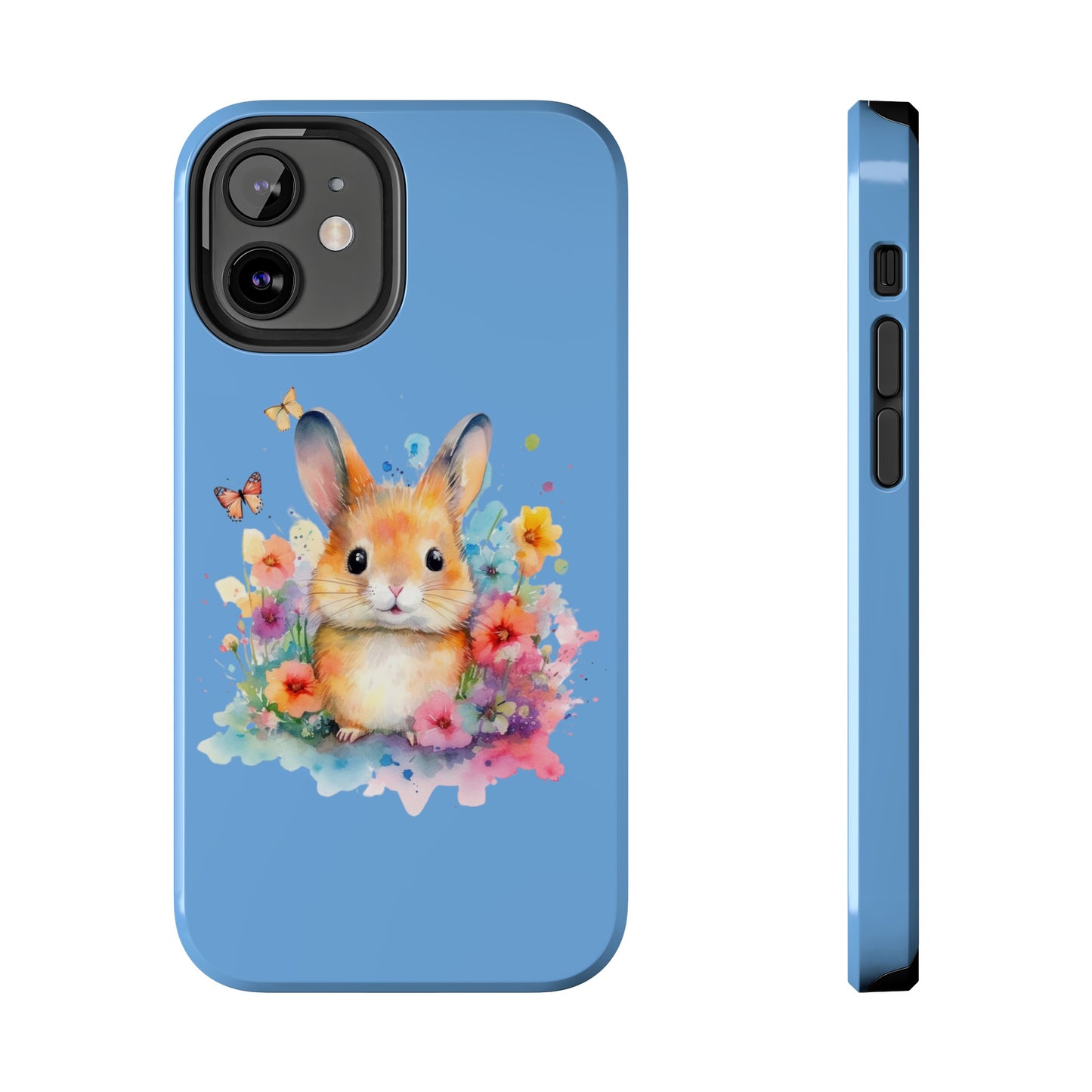 Light Blue Tough Phone Cases Rabbit Design