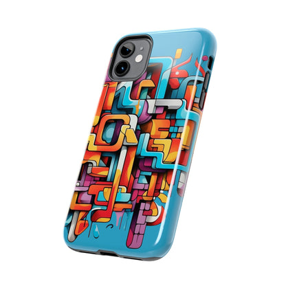 Blue Tough Phone Cases - Graffiti Design