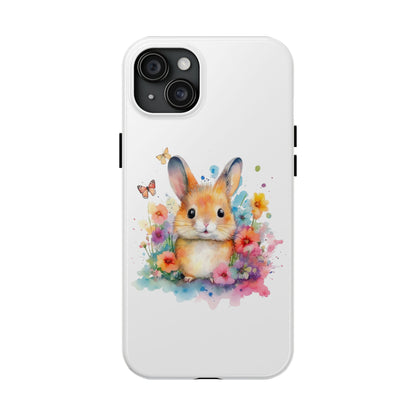 White Tough Phone Cases Rabbit Design