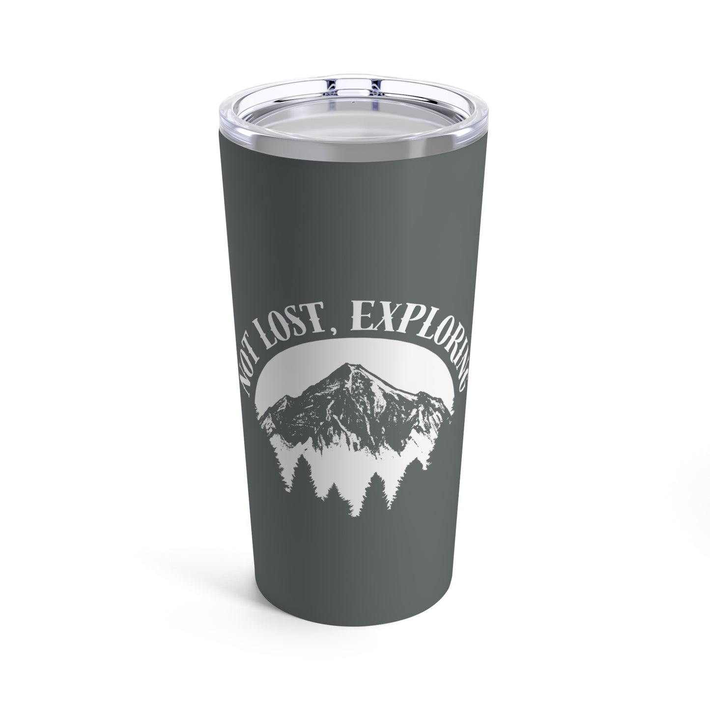 Gray Camping Tumbler 20oz