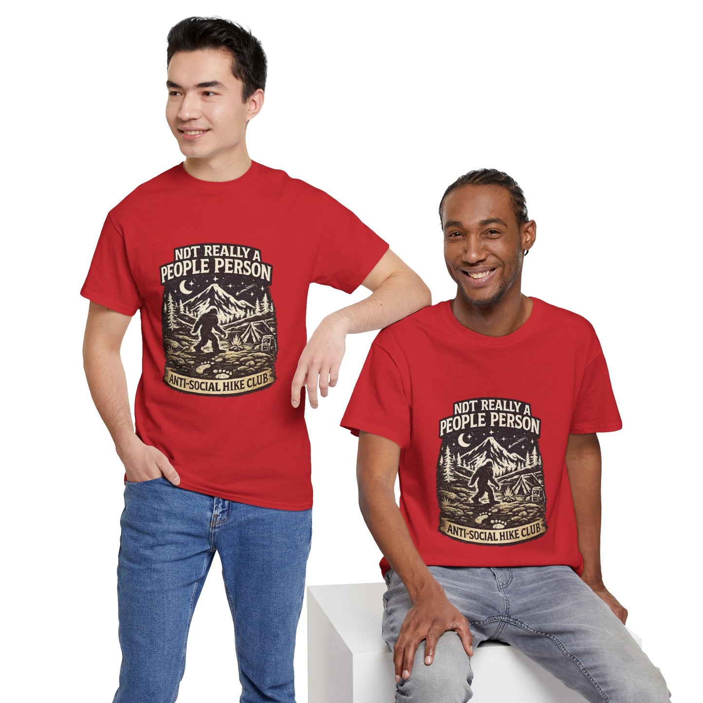 Men’s Funny Hiking T Shirt – Not Really a People Person Anti Social Hike Club Tee