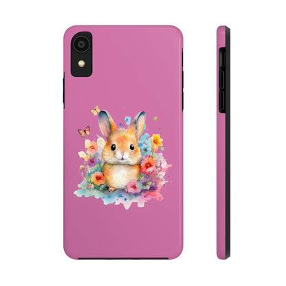 Like Pink Tough Phone Cases Rabbit Design