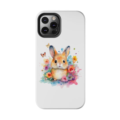 White Tough Phone Cases Rabbit Design