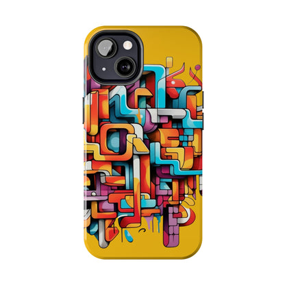 Yellow Tough Phone Cases - Graffiti Design