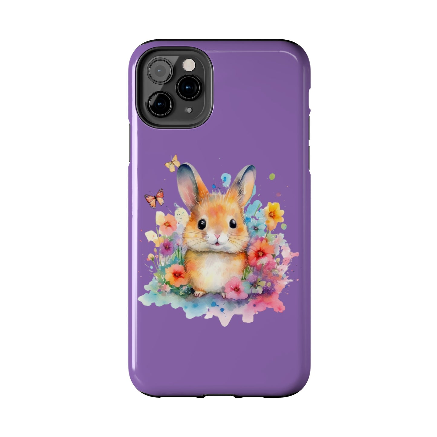 Light Purple Tough Phone Cases Rabbit Design