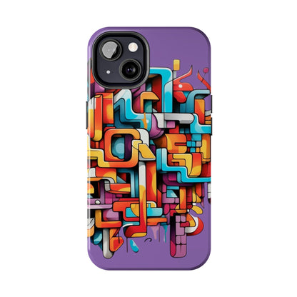 Light Purple Tough Phone Cases - Graffiti Design