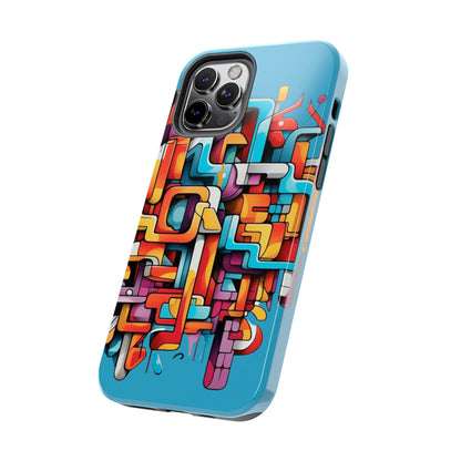 Blue Tough Phone Cases - Graffiti Design