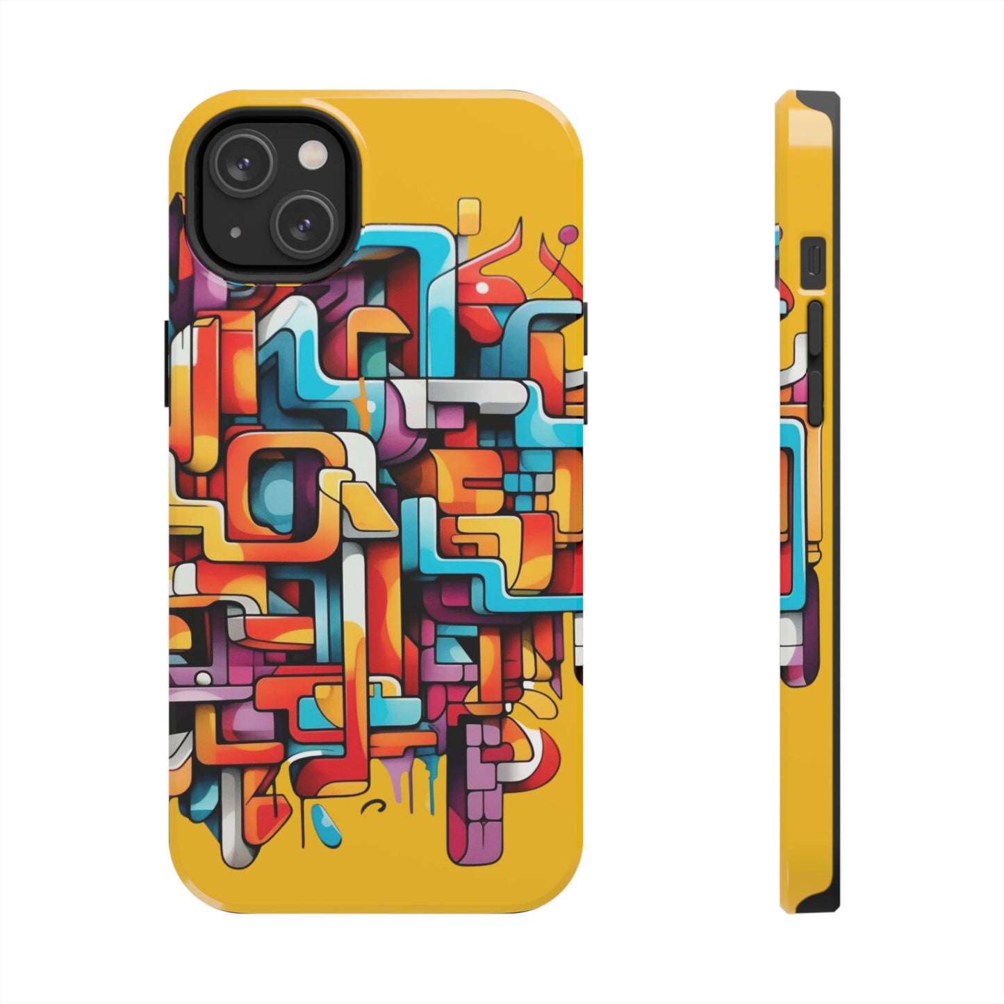 Yellow Tough Phone Cases - Graffiti Design