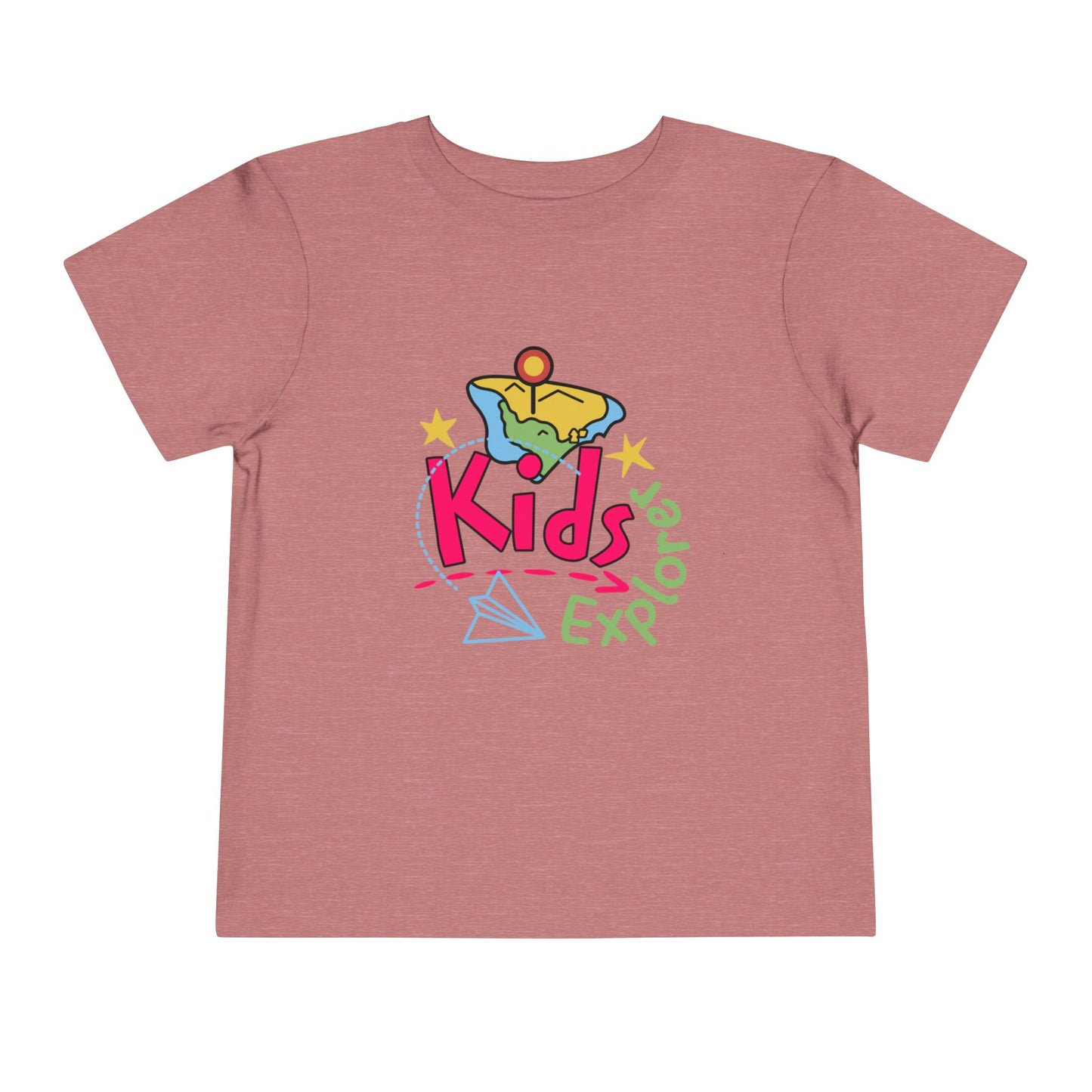 Kids Explore Toddler Tee — Colorful Adventure Graphic T-Shirt for Curious Little Explorers