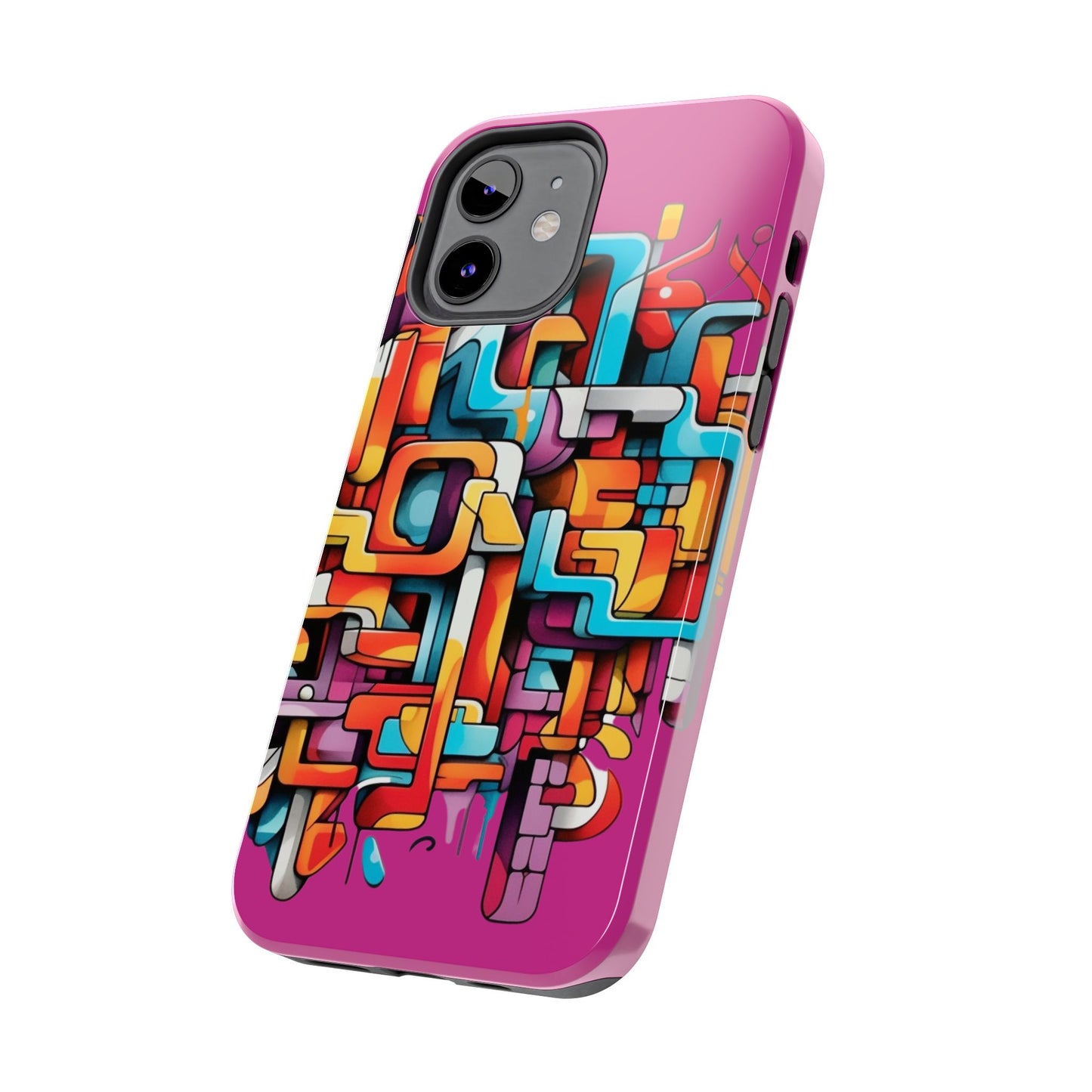 Fuschia Tough Phone Cases - Graffiti Design