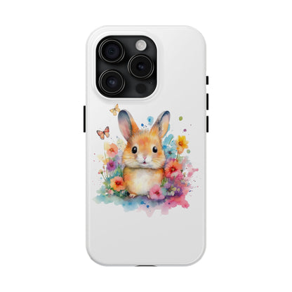 White Tough Phone Cases Rabbit Design