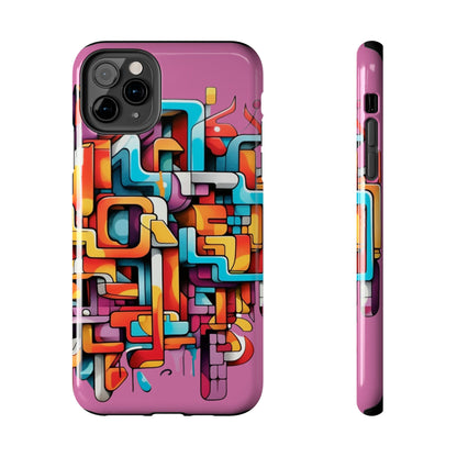 Pink Tough Phone Cases - Graffiti Design