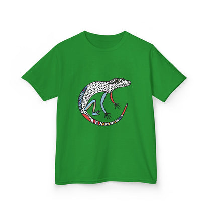Kids Lizard Graphic Tee — Colorful Patterned Chameleon Shirt