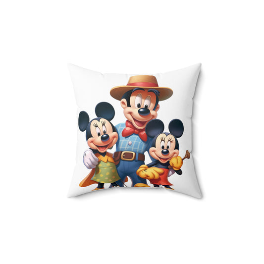 Spun Polyester Square Pillow for Kids